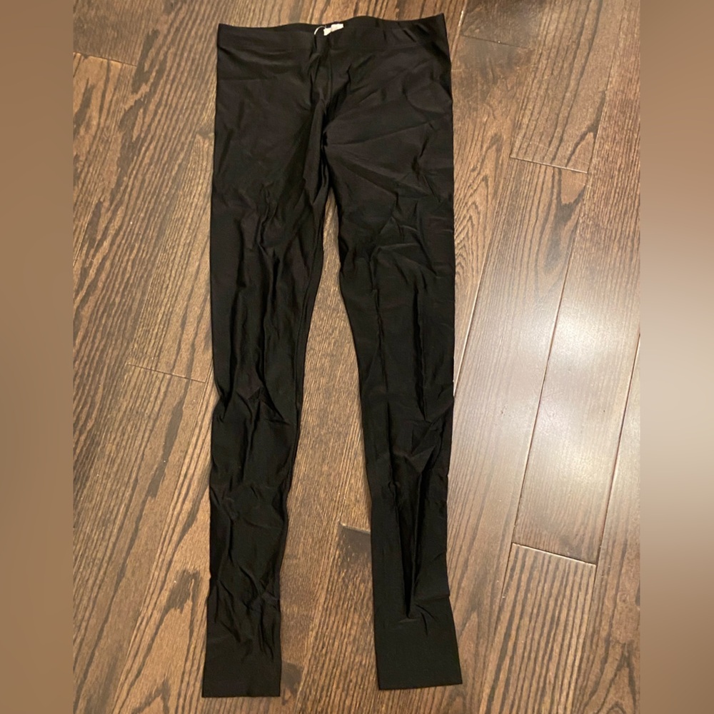 Dynamite vintage black shiny leggings